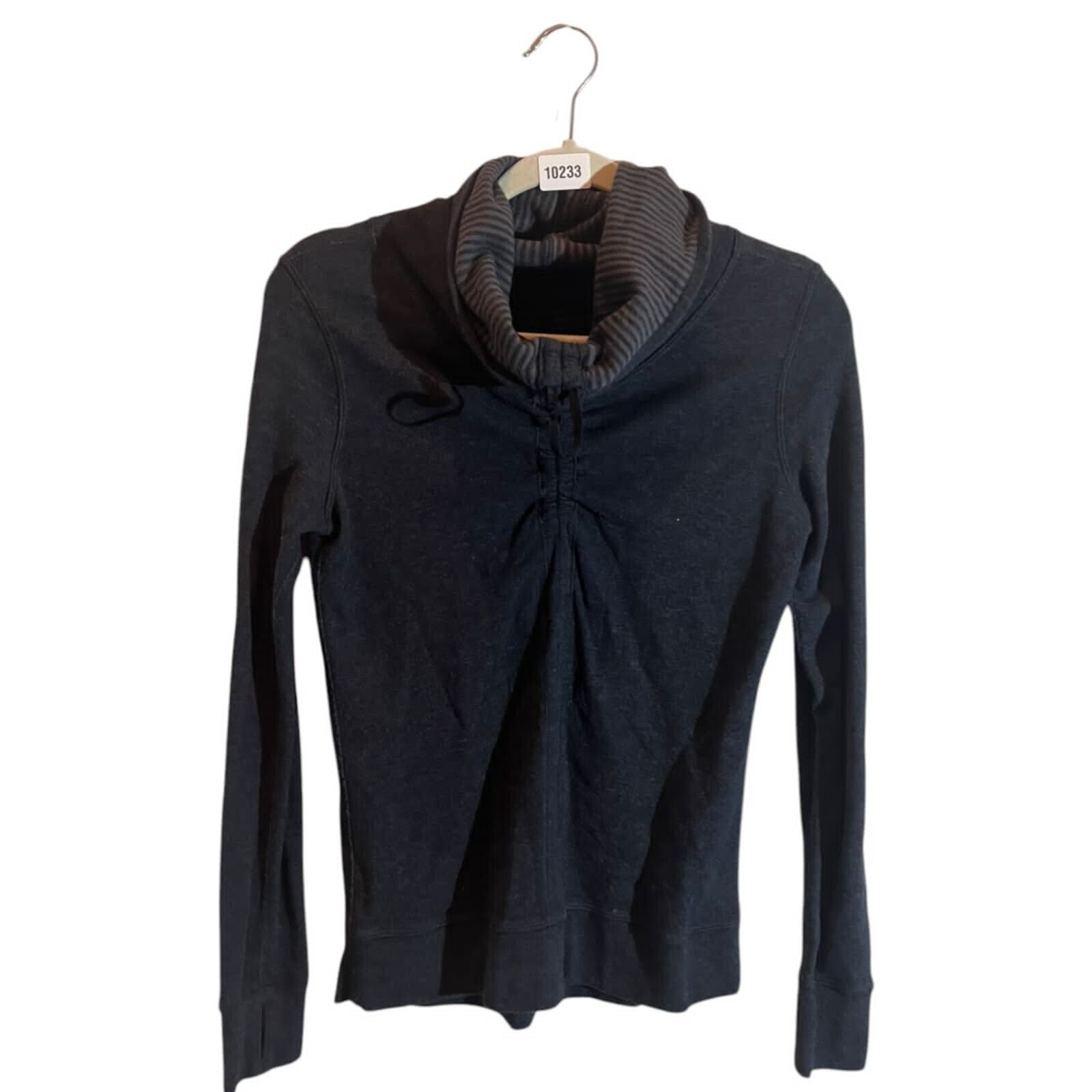 Lululemon In A Cinch Cowl Neck Pullover Reversible Sweater Women's Size M Gray